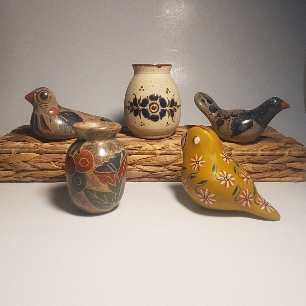 VINTAGE Tonalá Pottery Bird Figurine MCM Mexican Ceramic Folk Art EUC - Picture 14 of 14